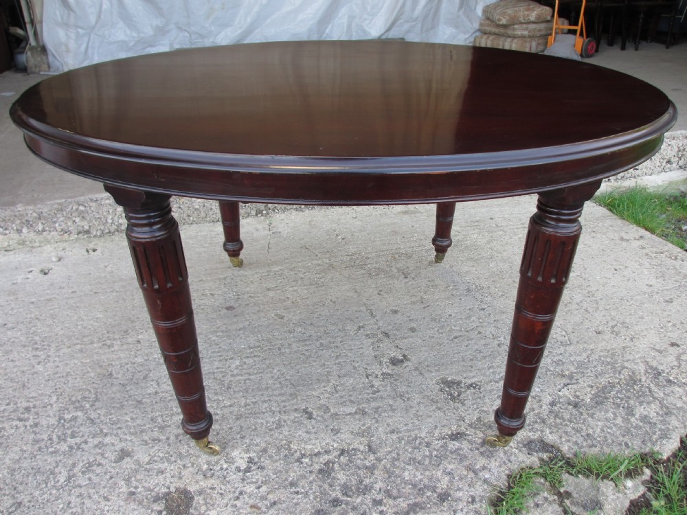 Victorian oval mahogany centre dining table  View II