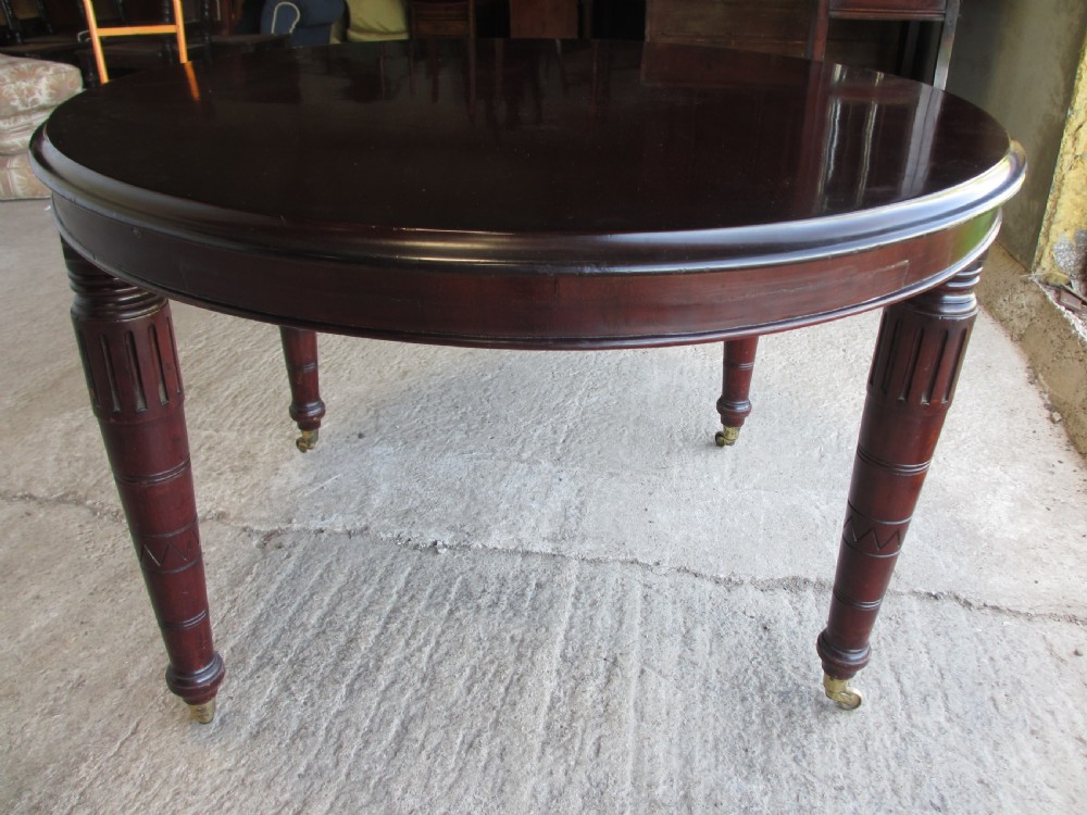 Victorian oval mahogany centre dining table  View XI