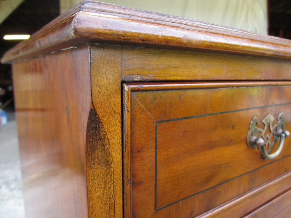 Georgian style yew wood chest of drawers View VI