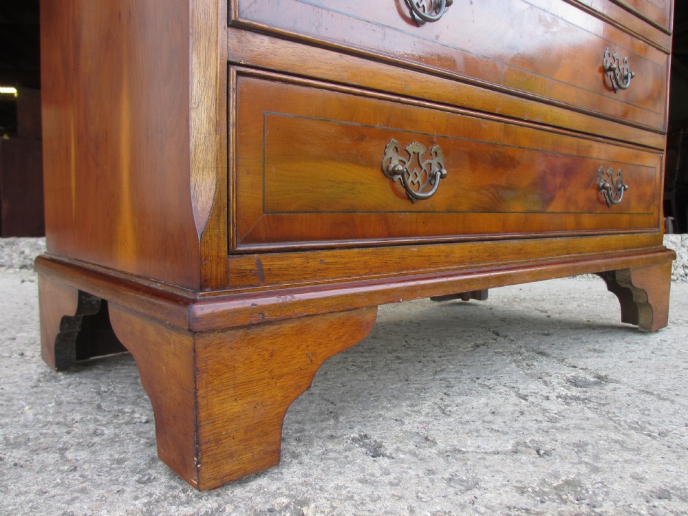 Georgian style yew wood chest of drawers View VIII
