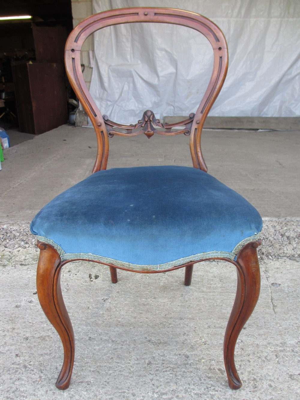 Victorian mahogany balloon back dining chairs View III