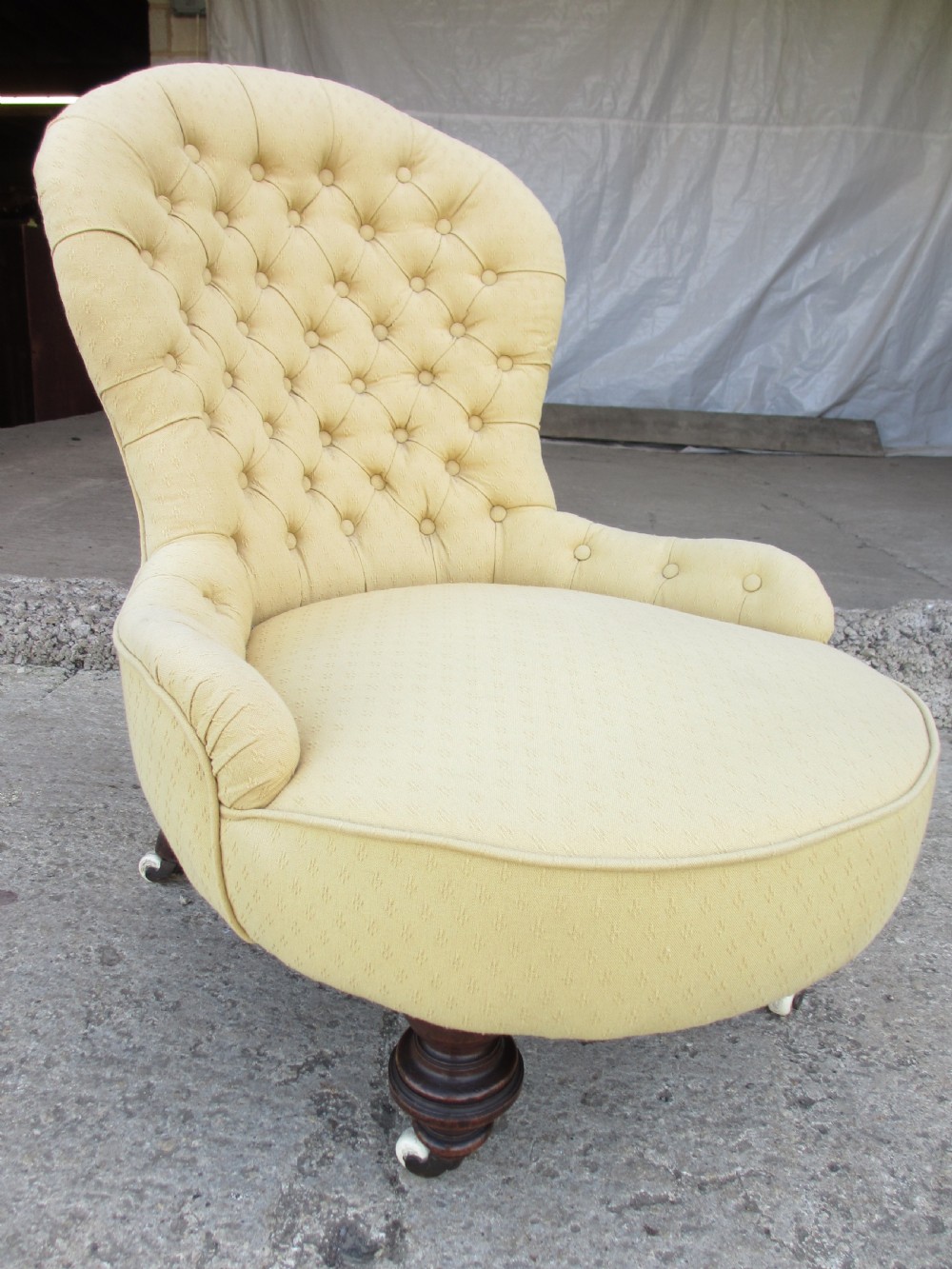 Victorian nursing button back chair View III