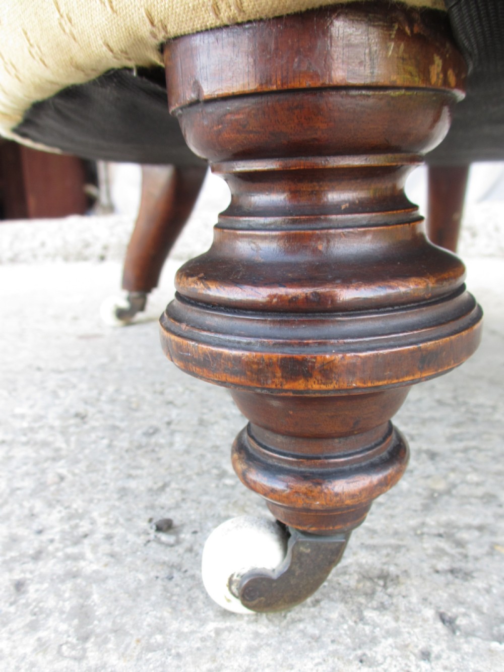 Victorian nursing button back chair View VI