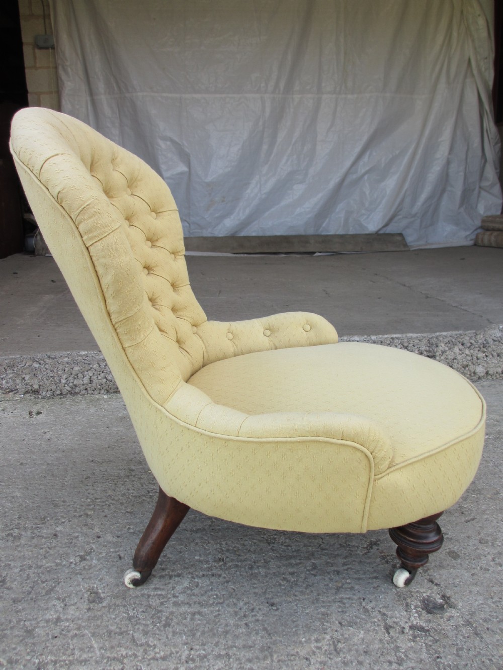 Victorian nursing button back chair View X