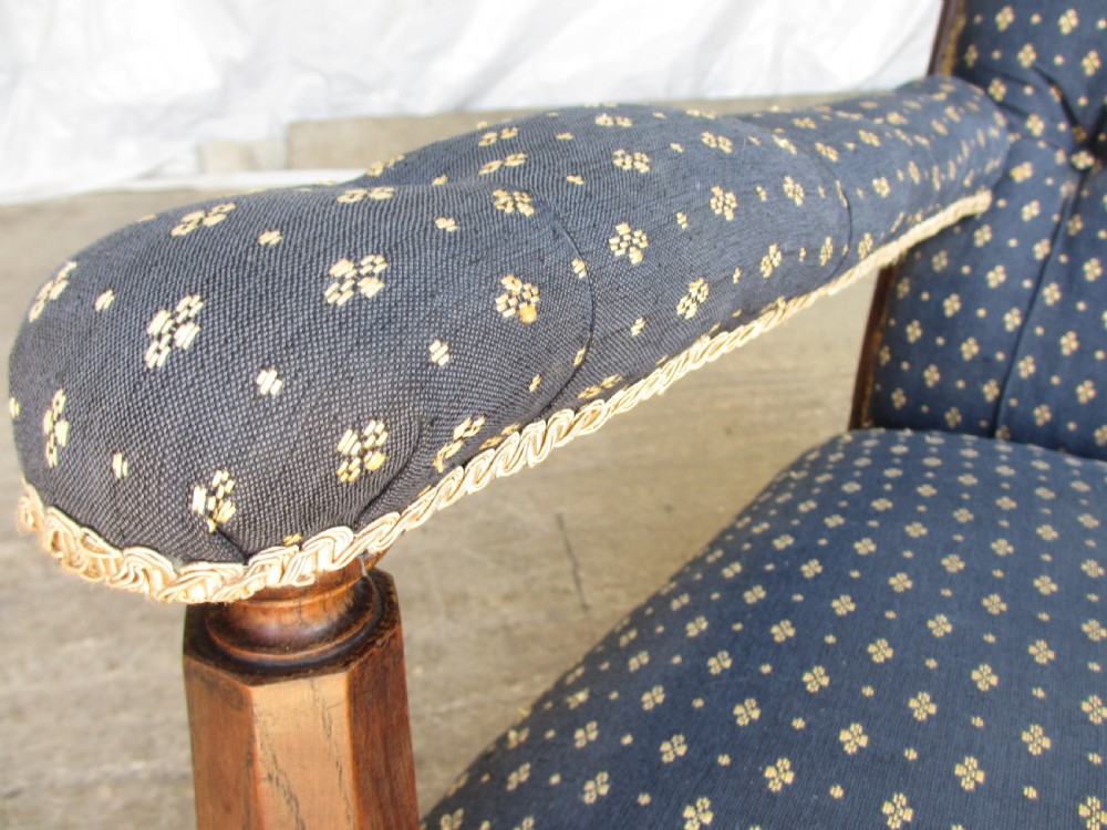 Victorian William 4th oak easy armchair View V