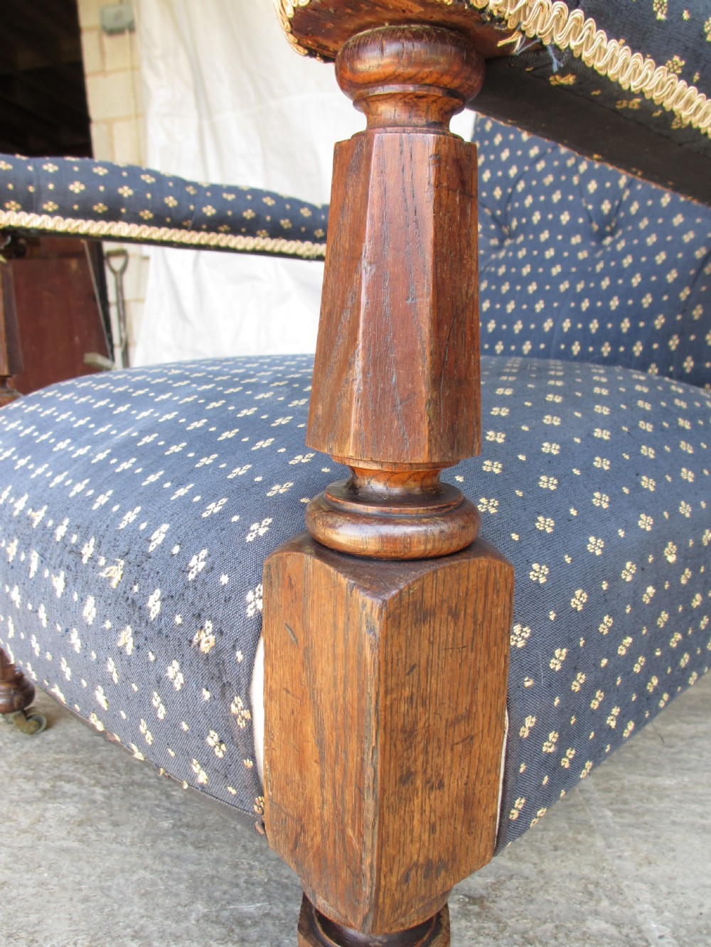 Victorian William 4th oak easy armchair View VII