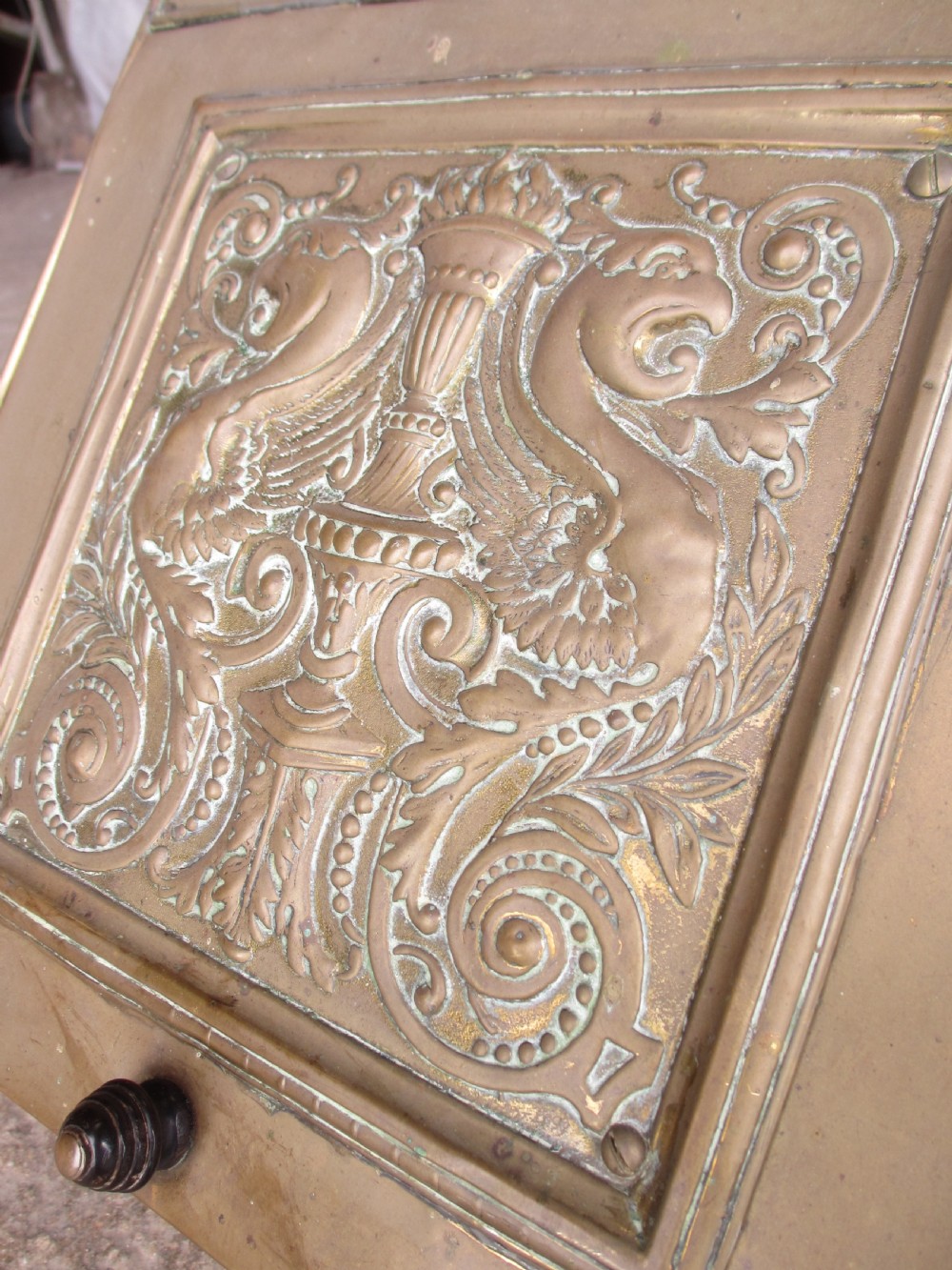 Victorian brass coal scuttle View IV