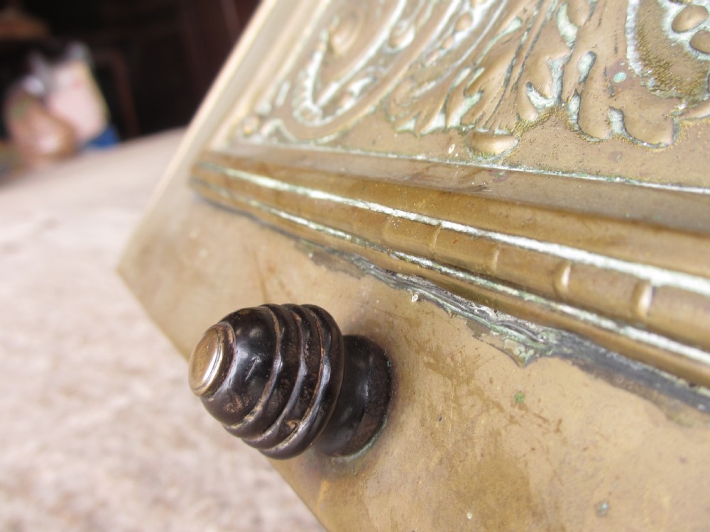 Victorian brass coal scuttle View V