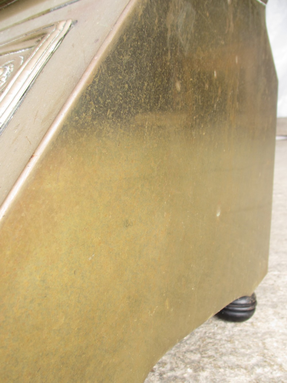 Victorian brass coal scuttle View VI