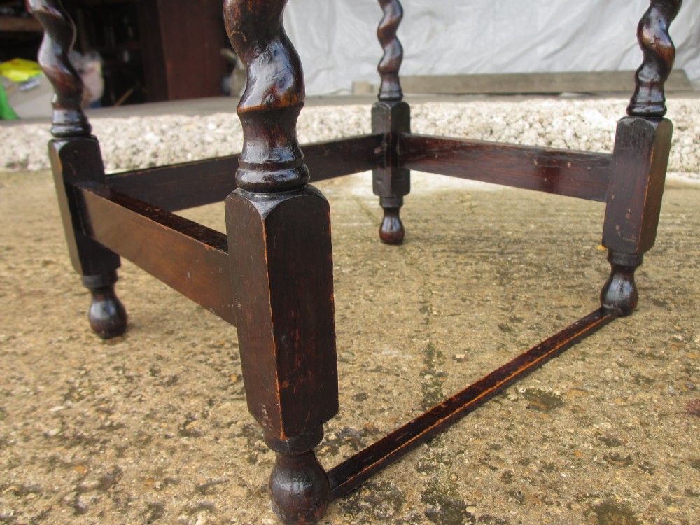 Victorian oak barley twist set of 2 nest of tables View X