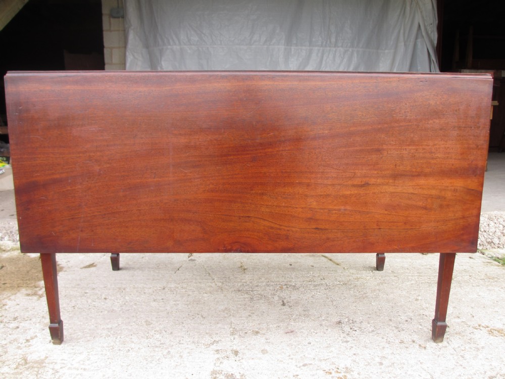 Georgian mahogany drop leaf Pembroke dining table View II