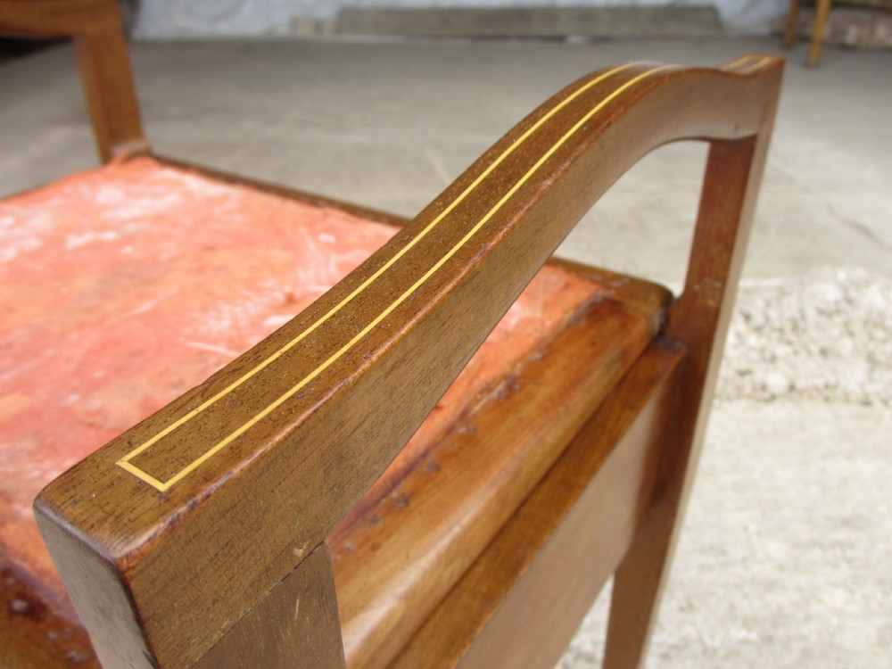 Edwardian mahogany inlaid music stool View IV