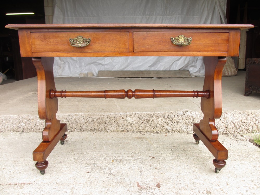 Edwardian walnut sofa table