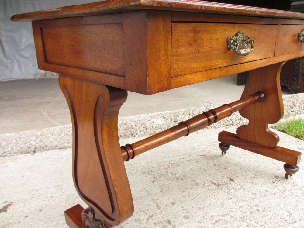 Edwardian walnut sofa table View IV