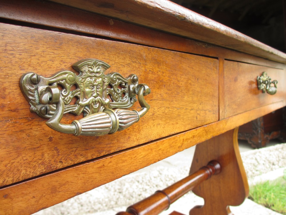 Edwardian walnut sofa table View V