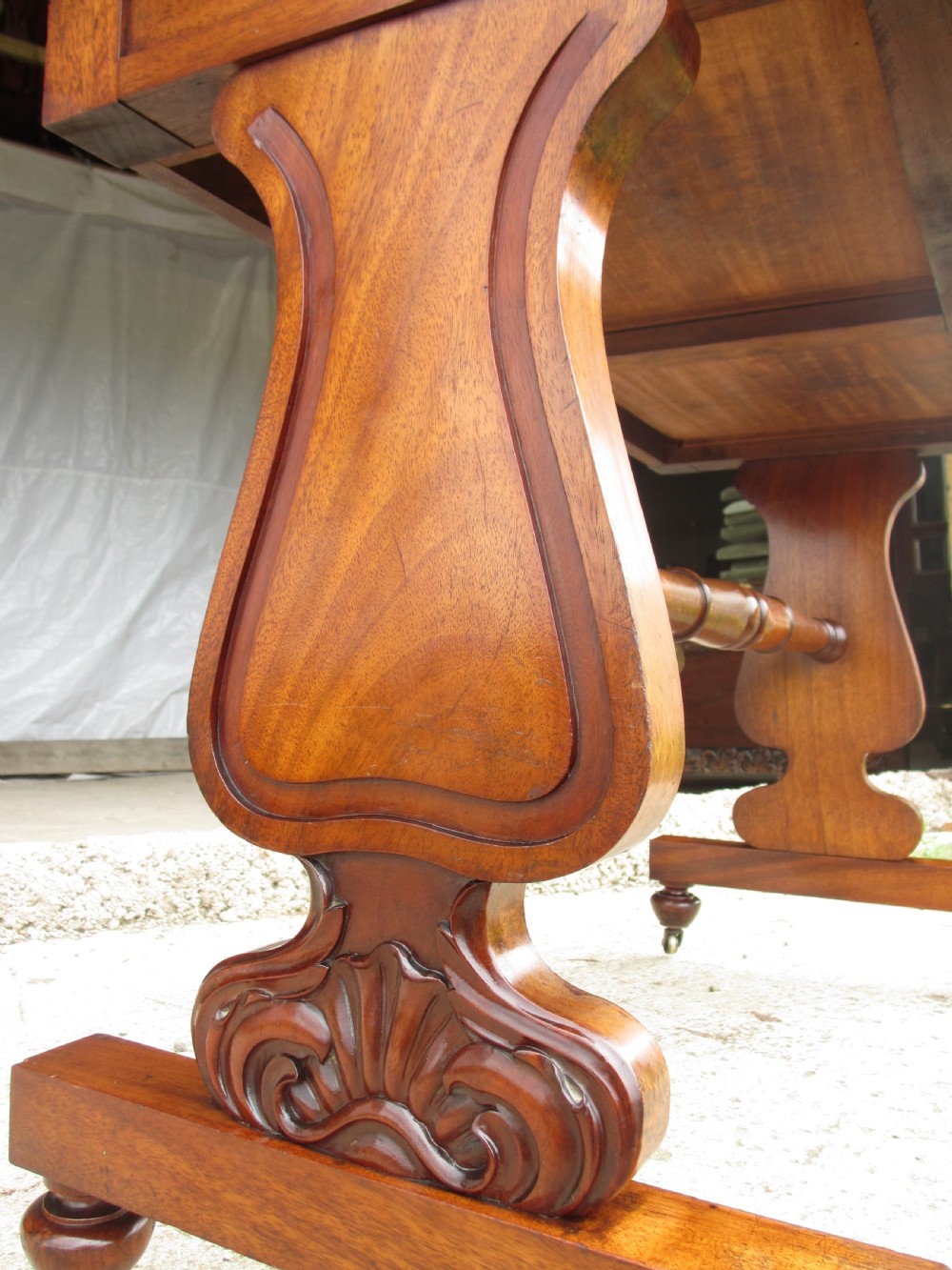 Edwardian walnut sofa table View VI