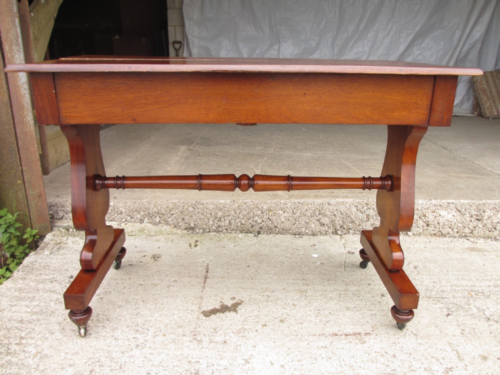 Edwardian walnut sofa table View XII