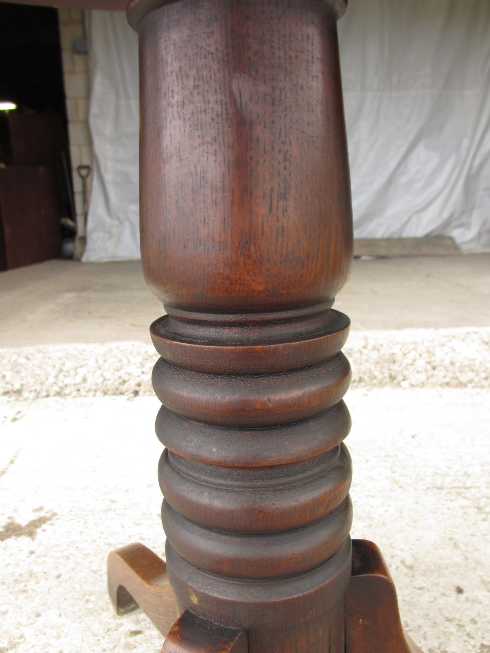 Georgian oak occasional breakfast tilt top table View VI