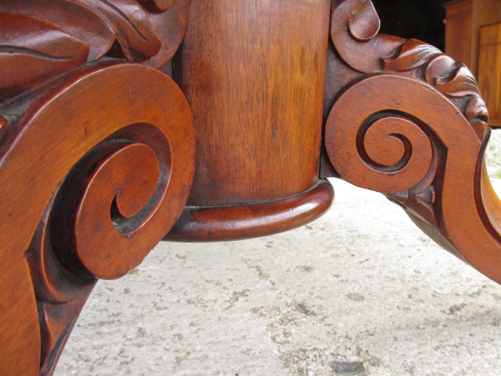 Victorian mahogany and walnut circular tilt top breakfast table  View VIII