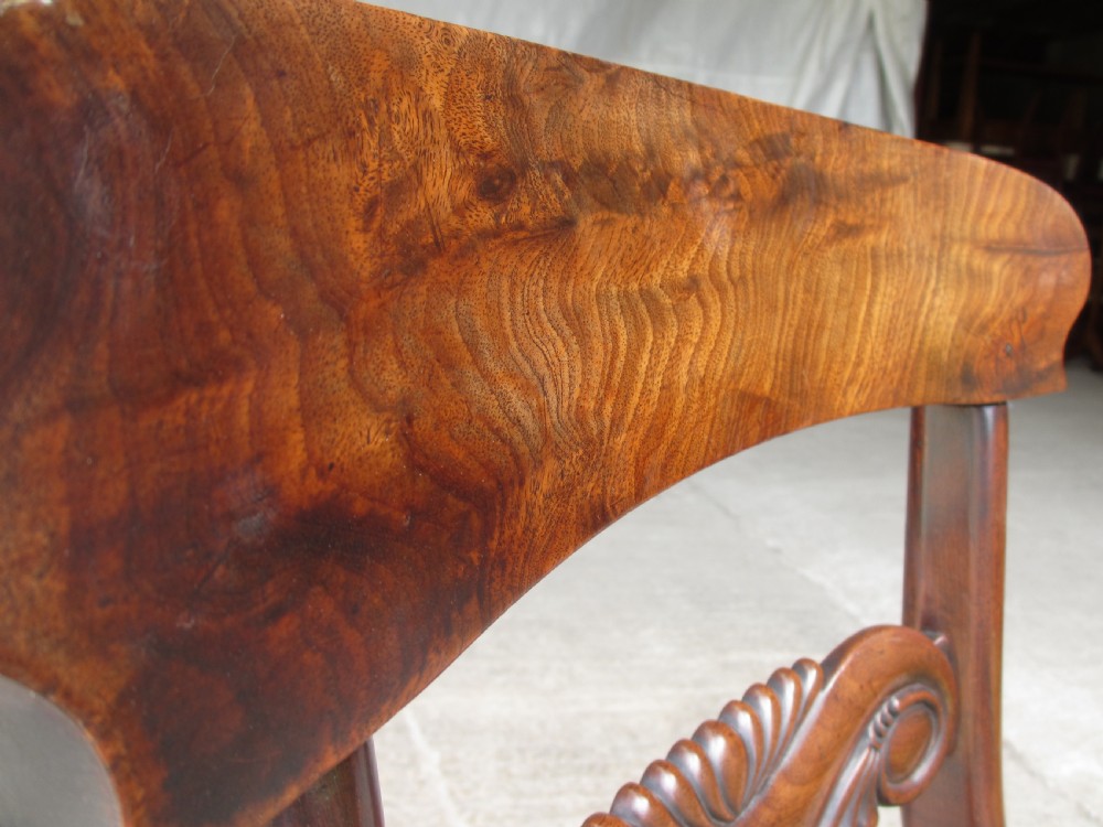 Set of six William IV mahogany dining chairs View V