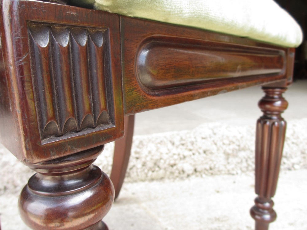 Set of six William IV mahogany dining chairs View IX