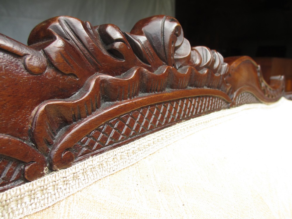 Victorian Mahogany framed sofa settee View III