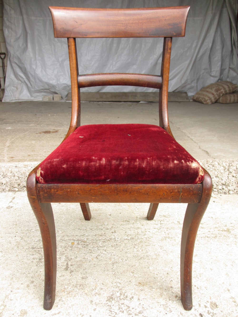 Set of 6 regency mahogany bar back dining chairs View IV