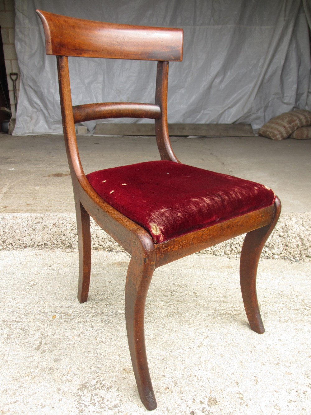 Set of 6 regency mahogany bar back dining chairs View VI