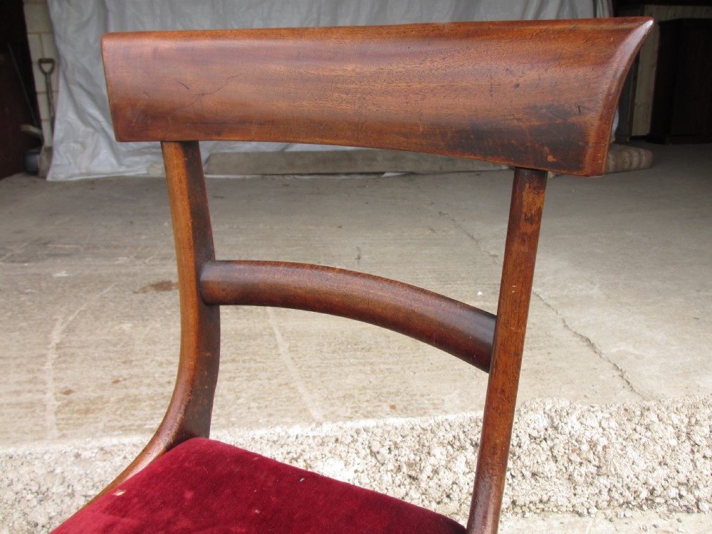 Set of 6 regency mahogany bar back dining chairs View VII