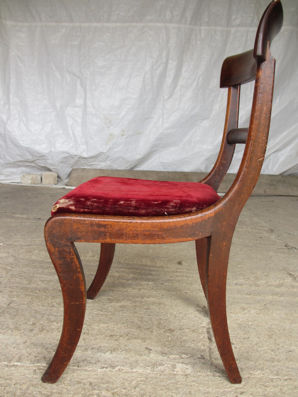 Set of 6 regency mahogany bar back dining chairs View XI