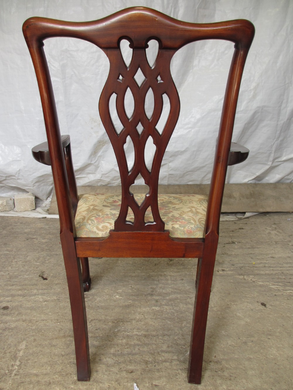 Set of 10 Chippendale style mahogany dining chairs View XII