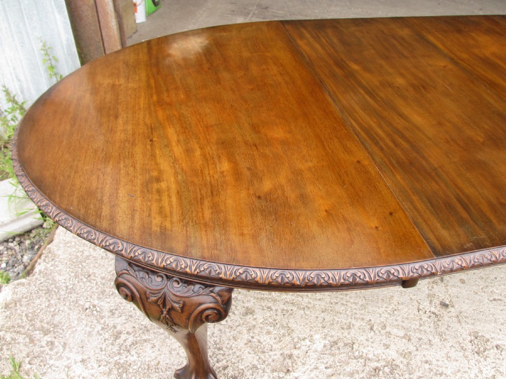 Edwardian mahogany oval screw extending dining table View X