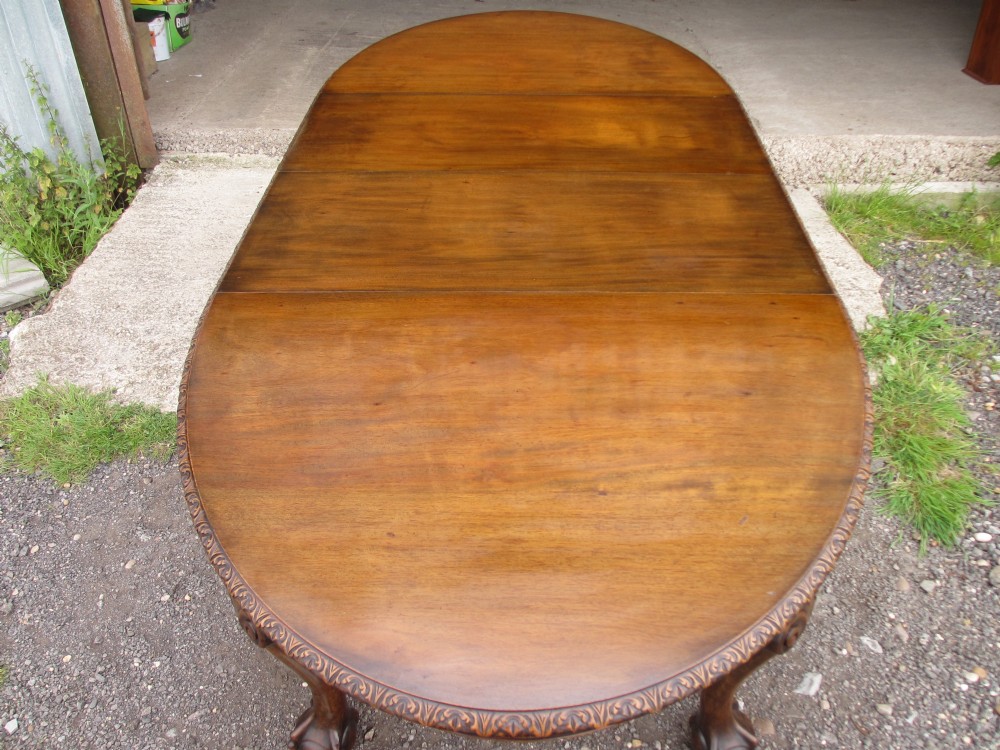 Edwardian mahogany oval screw extending dining table View XIII