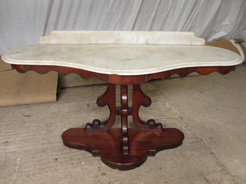 Victorian mahogany marble topped washstand View II