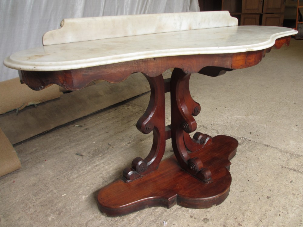 Victorian mahogany marble topped washstand View IV