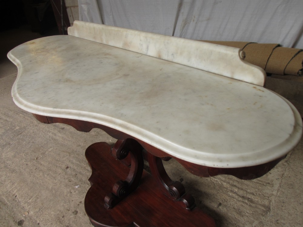 Victorian mahogany marble topped washstand View V