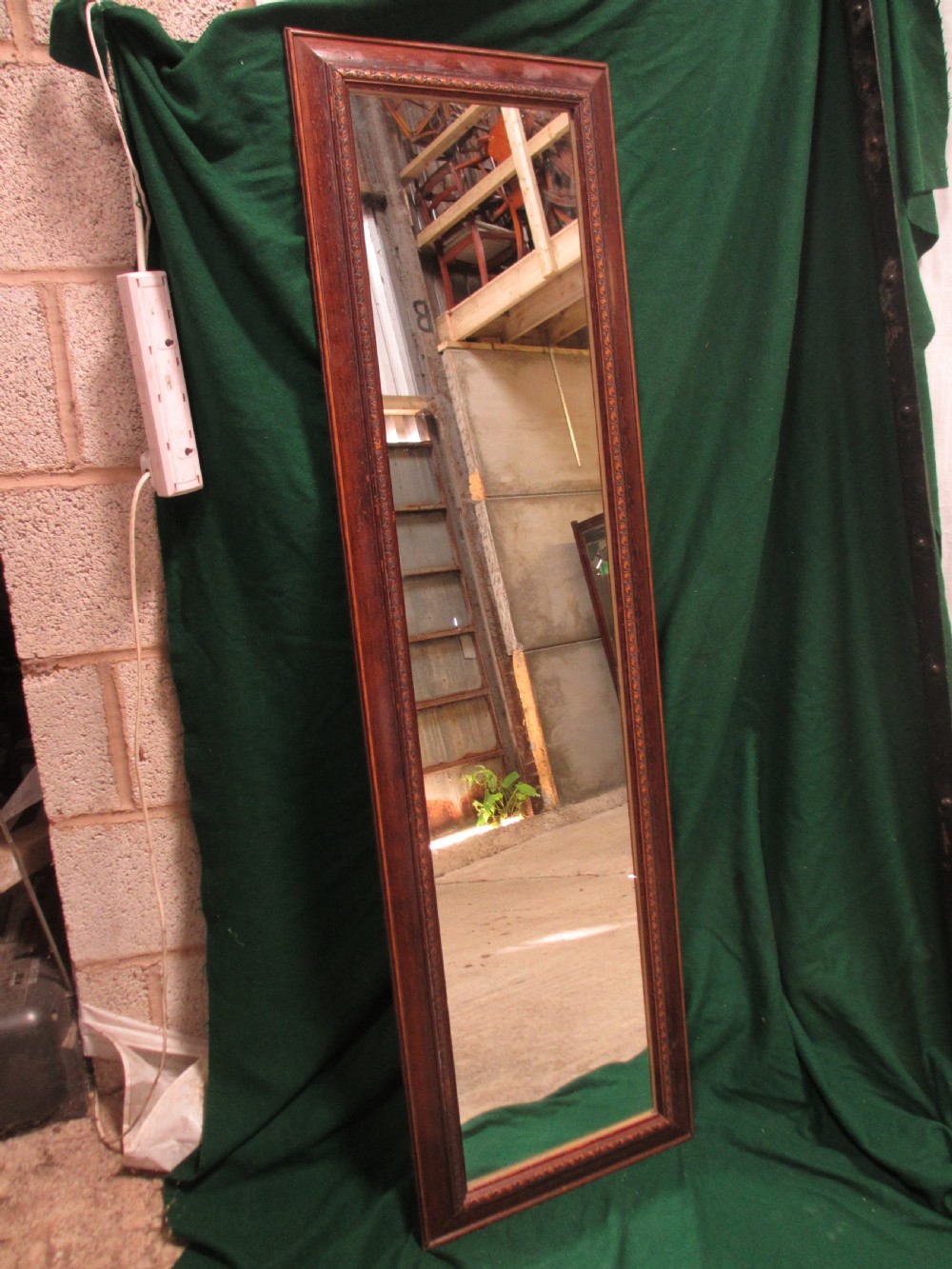 Victorian oak wall hanging dressing mirror View III