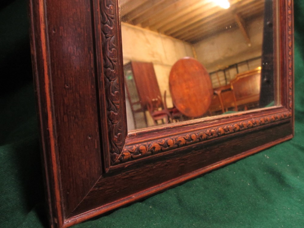Victorian oak wall hanging dressing mirror View VI