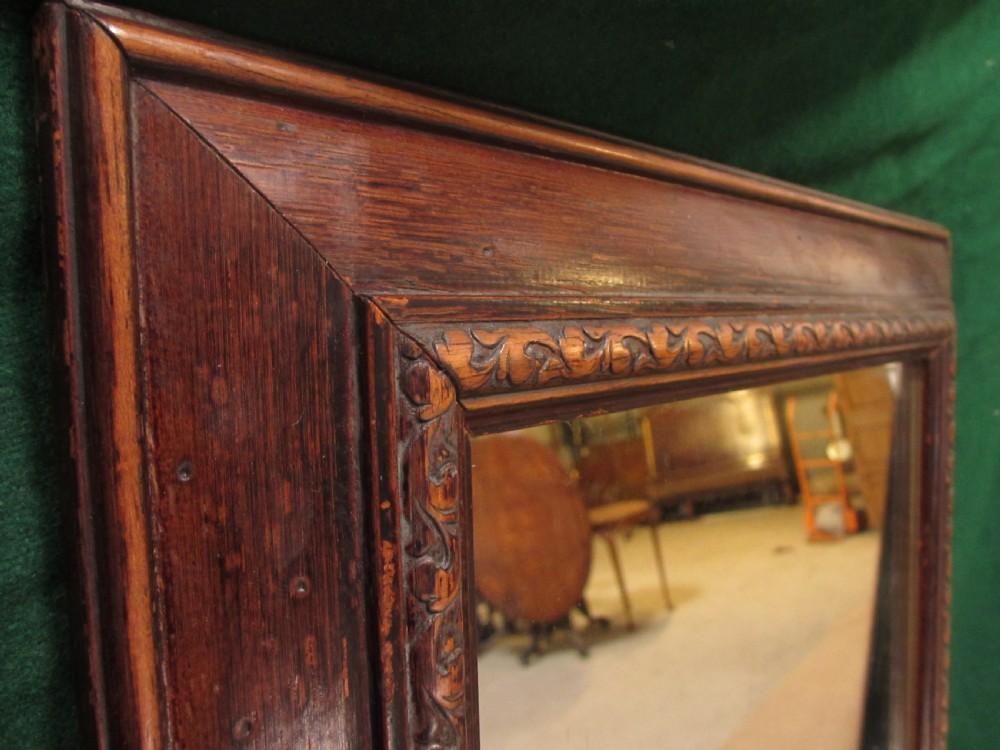 Victorian oak wall hanging dressing mirror View VII