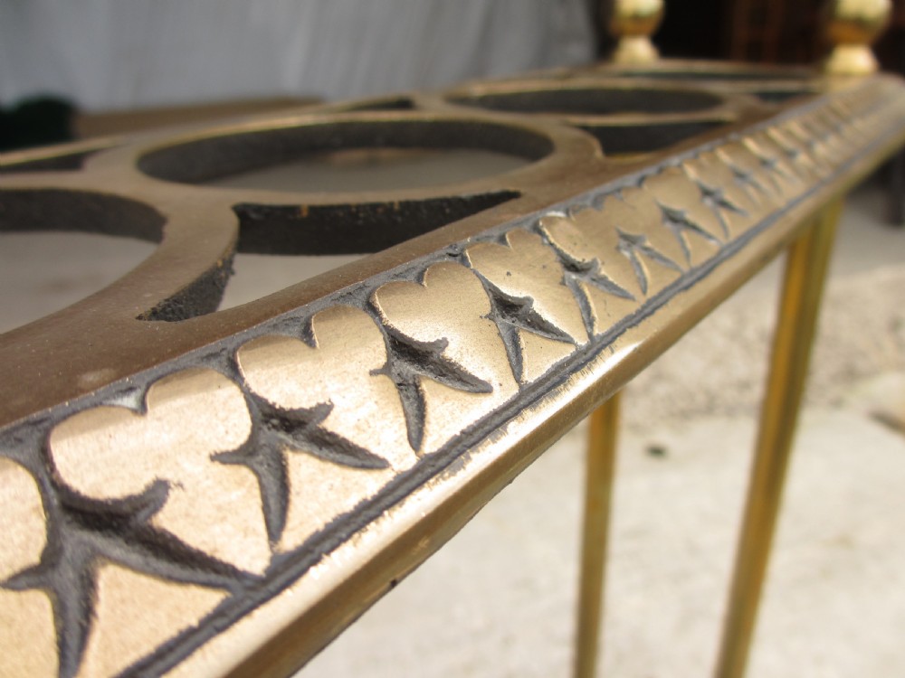 Victorian brass and iron stick stand View VII