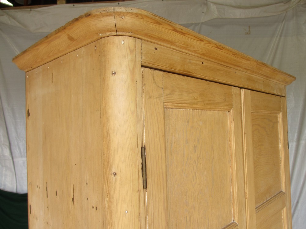 Victorian pitch pine tall standing hall cupboard View IV