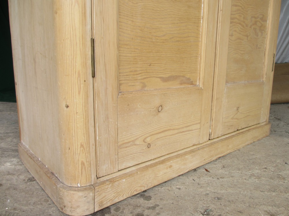 Victorian pitch pine tall standing hall cupboard View VI
