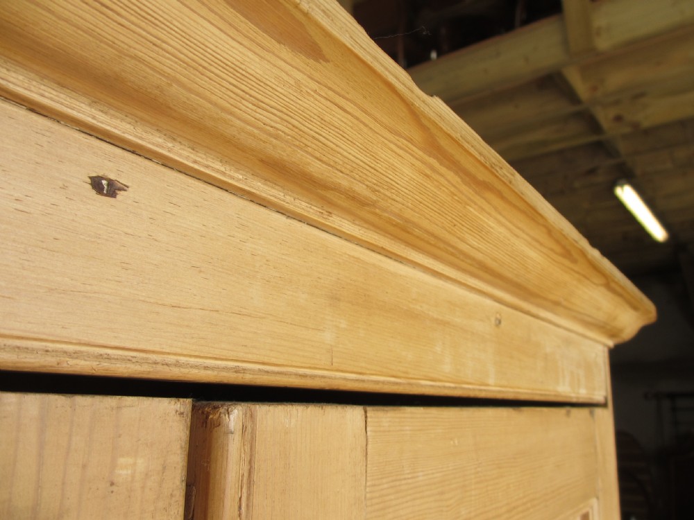 Victorian pitch pine tall standing hall cupboard View VIII