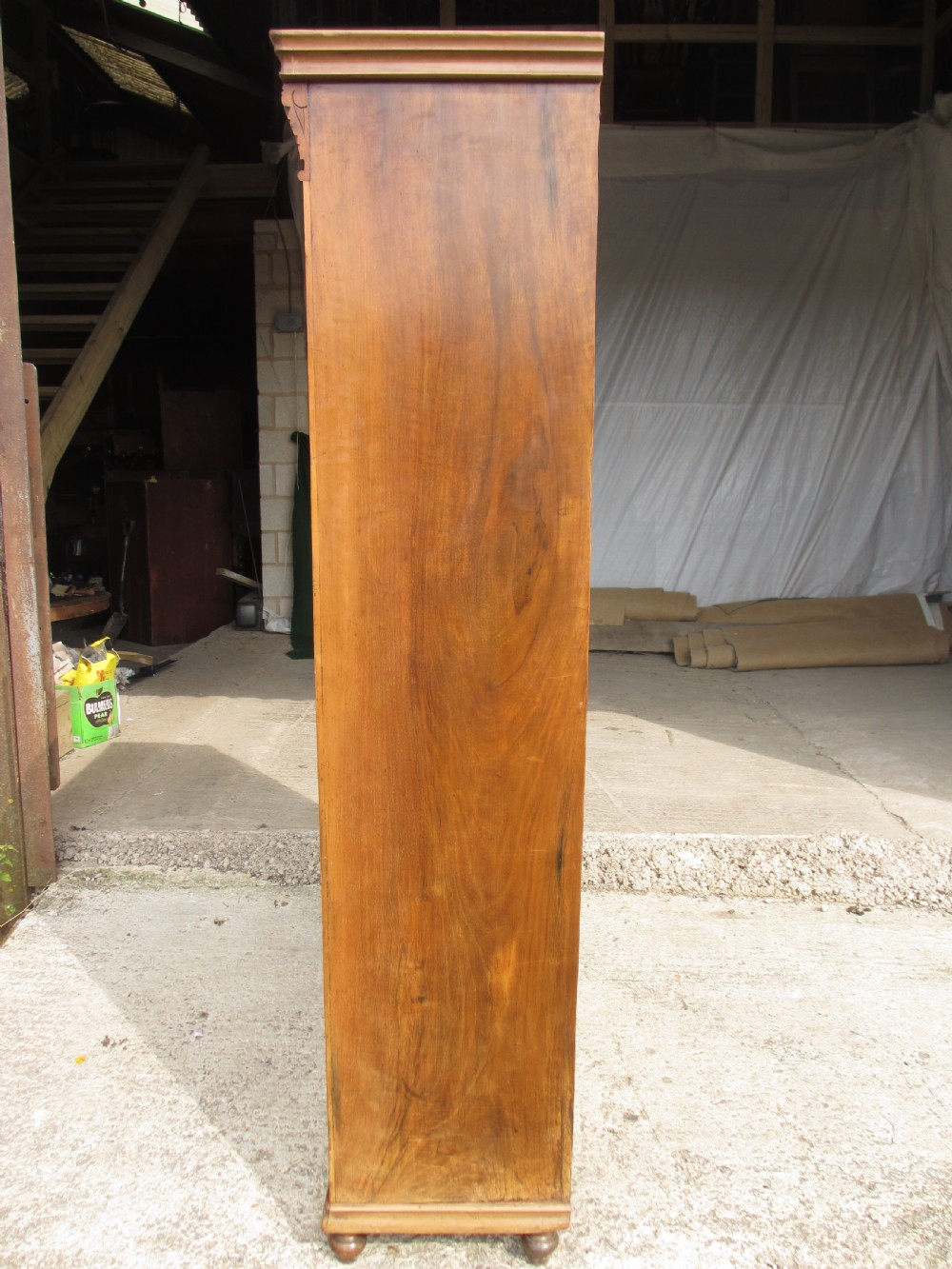Victorian walnut glazed 2 door display bookcase View XI