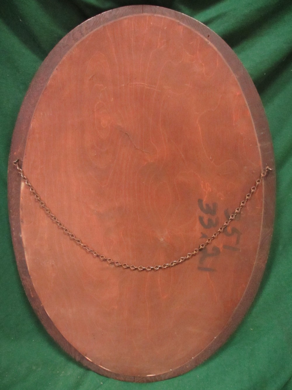 Victorian bevel oak oval wall hanging mirror View VIII