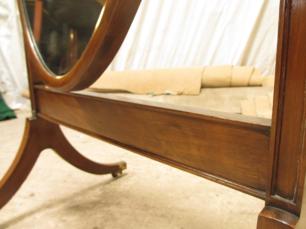 Edwardian mahogany cheval standing swing dressing mirror View IV