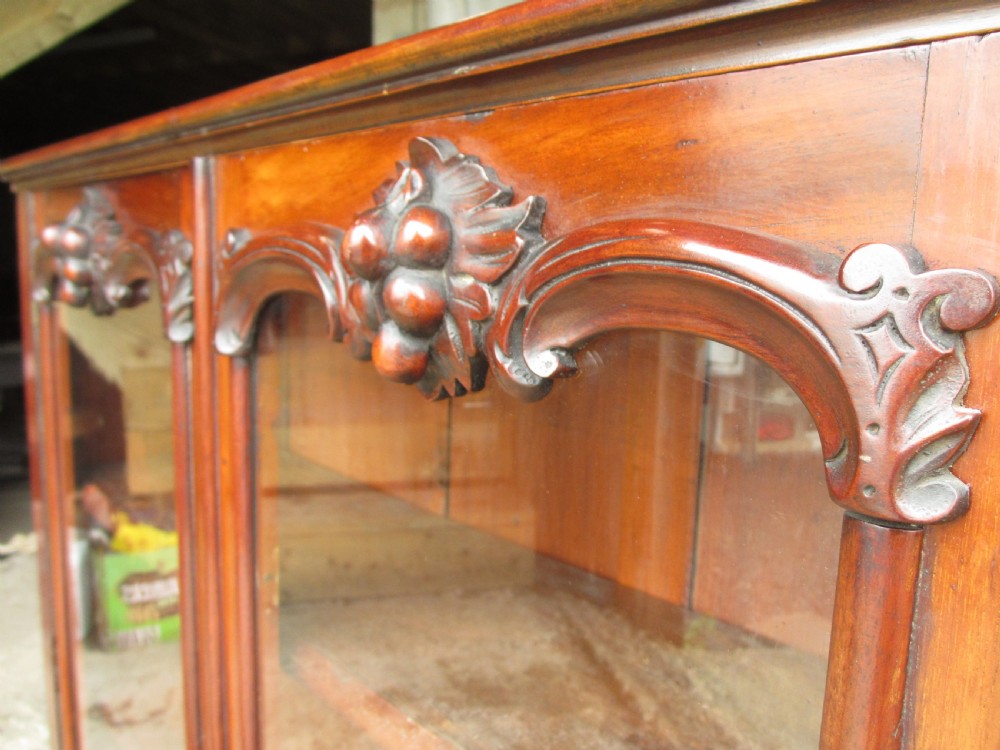 Victorian glazed floor standing bookcase View III