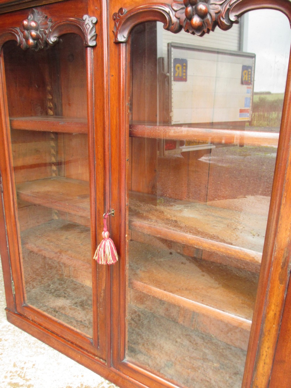 Victorian glazed floor standing bookcase View IV