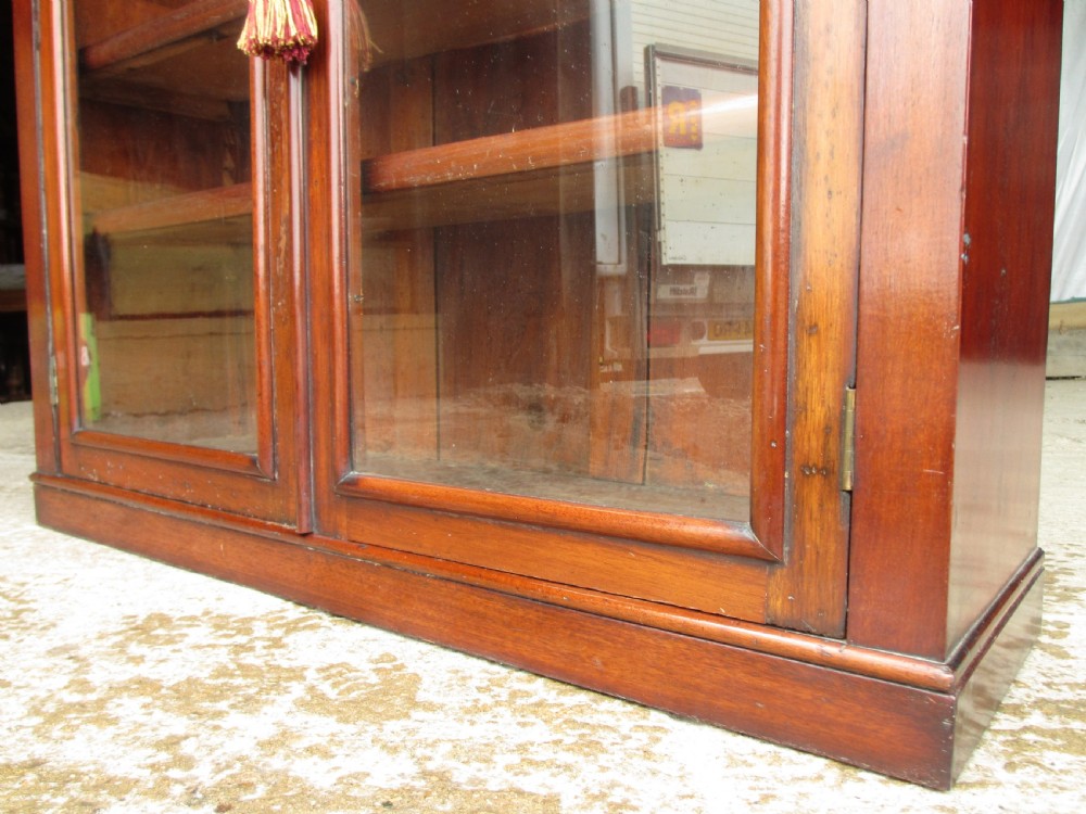 Victorian glazed floor standing bookcase View V