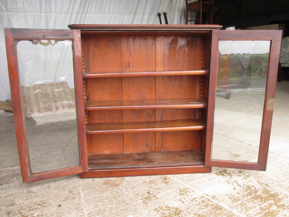 Victorian glazed floor standing bookcase View IX